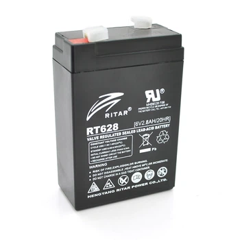 Акумуляторна батарея AGM RITAR RT628, Black Case, 6V 2.8Ah (66х34х 97 (103)) Q25