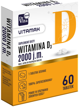 Witaminy Dr Vita Vitamax D 2000 j.m. 60 tabletek (5906395579860)