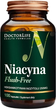 Харчова добавка Doctor Life Niacin Flush-Free 100 капсул (5903317644620)