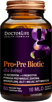 Suplement diety Doctor Life ProbioFlora Women probiotyki dla kobiet 14 szczepów & 4 prebiotyki 60 kapsułek (5903317644545)