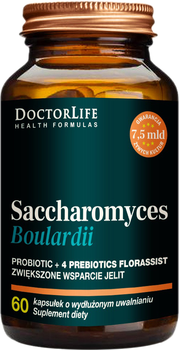 Харчова добавка Doctor Life Saccharomyces Boulardii 60 капсул (5903317644330)