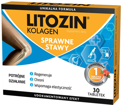 Харчова добавка Litozin Kolagen 30 таблеток (5702071365051 / 5702071504078)