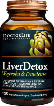 Харчова добавка Doctor Life Liver Detox 120 капсул (5906874819708)