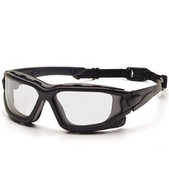 Тактичні окуляри з ущільнювачем Pyramex i-Force Slim Anti-Fog Чорні захисні для стрільби військові