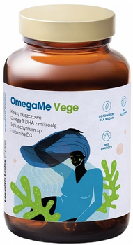 Дієтична добавка Health Labs Care OmegaMe Vege Омега 3 DHA з морських водоростей з вітаміном D3 60 капсул (5904708716056)