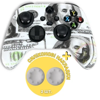 Защитный силиконовый чехол Dollars для геймпада Xbox Series X|S + в подарок накладки на стики [415679097]