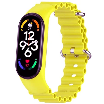 Ремінець Ocean Band для Xiaomi Mi Band 7/6/5/4/3 (Жовтий / Flash) Epik (170423)