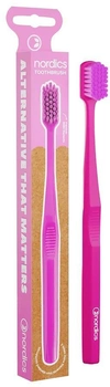 Зубна щітка Nordics Premium Toothbrush у пластику Pink 1 шт (3800500324517)