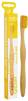 Szczoteczka do zębów Nordics Bamboo Toothbrush bambusowa Yellow 1 szt (3800500324036)