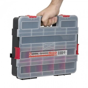Пластиковый органайзер для инструментов 14,5” 375*280*67 мм INTERTOOL BX-4021 (121636)