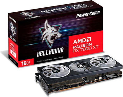 Відеокарта PowerColor RX 7800 XT 16GB GDDR6 Hellhound (RX 7800 XT 16G-L/OC)