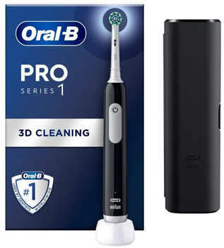 Електрична зубна щітка Oral-B Pro1 Black + TC (8001090914170)