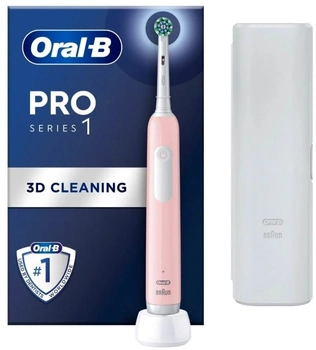 Szczoteczka elektryczna Oral-B Pro1 Pink + TC (8001090914217)