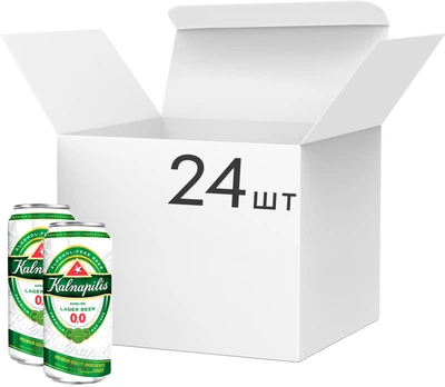 Упаковка пива Kalnapilis Non-Alco Classic біле фільтроване безалкогольне 0% 0.5 л x 24 шт. (4770477227540)