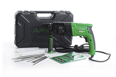 Перфоратор прямой APRO 2,8 Дж, 850В, SDS+, 850H, кейс