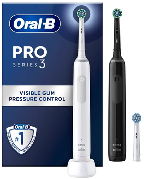 Набір електричних зубних щіток Oral-B Pro3 Duo Black and White (8006540760765)