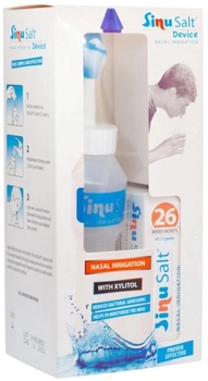 Акція Набір від застуди SinuSalt Пляшка для промивання носа та пакети №26 + Сіль для промивання носа у пакетах №40 (8470001859693а)