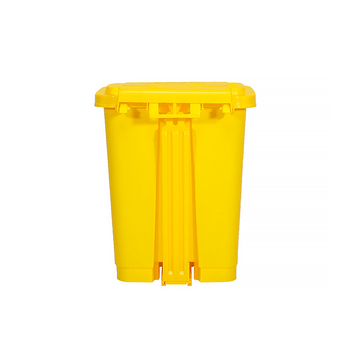 Контейнер-бак для мусора с педалью 40 л Желтый с крышкой