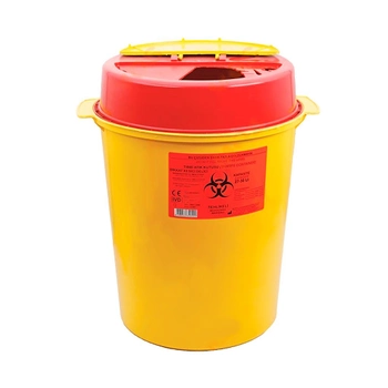 Контейнер для утилизации медицинских отходов 27 л с крышкой Желтый Moslab