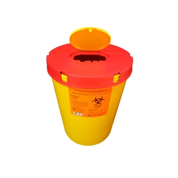 Контейнер для утилизации медицинских отходов 3 л с крышкой Желтый Moslab