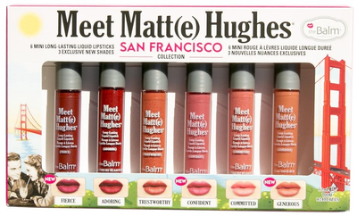 Zestaw mini pomadek w płynie The Balm Meet Matt(e) Hughes San Francisco 6 x 1.2 ml (681619818684)