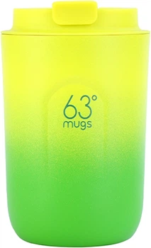 Термочашка для кави 63mugs 380 мл Жовто-лаймова (6976808880073)
