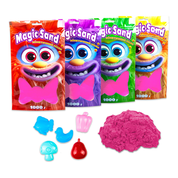 Magic sand у пакеті розовий, 1 кг(39404-8S)