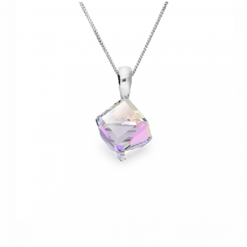 Срібний кулон Spark зі Swarovski Cube Small WJ48416VL