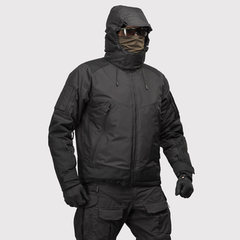 Тактична зимова куртка UATAC Black Membrane Climashield Apex M