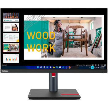 Монітор 23.8" РК Lenovo P24q-30 IPS/2560х1440 безрамковий/поворотний екран Чорний (63B4GAT6UA)