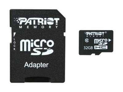 Карта пам'яті PATRIOT microSDHC LX SERIES 32GB CLASS 10 ADAPTER SD з адаптером (PSF32GMCSDHC10)