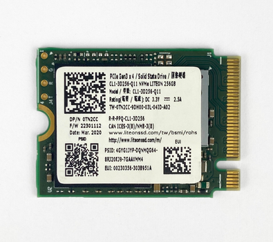 SSD Диск LiteOn CL1 256GB M.2 2230 NVMe PCIe Gen3 x4 (CL1-3D256-Q11), Б/У