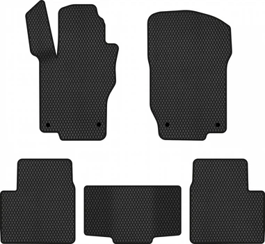EVA коврики EVAtech в салон авто Mercedes-Benz ML-Class (W164) 2005-2011 2 поколения SUV EU 5 шт Black (MB1800C5MS4RBB)