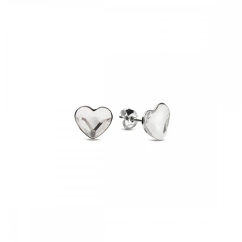 Срібні сережки Spark зі Swarovski Heart Studs K2808C