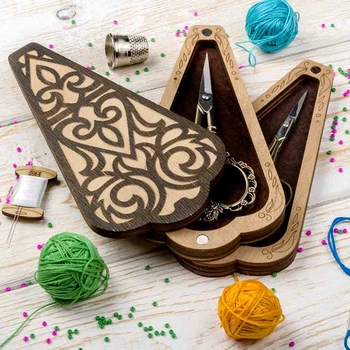 Шкатулка для рукоделия Wonderland Crafts FLZB(N)-020 (6,5*12см) Шкатулка для ножниц (8*15см)