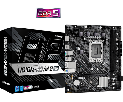 Материнская плата ASRock h610m-h2/m.2 d5 (s1700, h610)