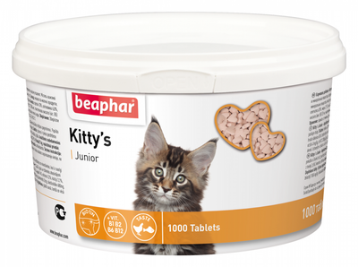 Витамины Beaphar Kittys Junior с биотином для котят 1000тб