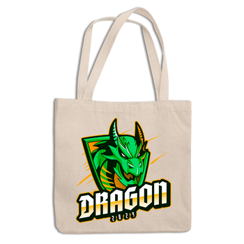 Эко-сумка шоппер с новогодним принтом "Dragon 2024. Дракон 2024" ЭСШ001315