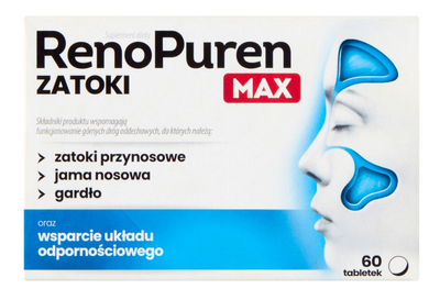 Suplement diety RenoPuren Zatoki Max 60 tabletek (5906071004099)