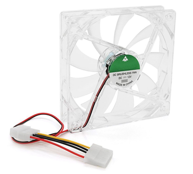 Кулер корпусний Voltronic C12025Y Fan DC sleeve fan 4pin 120мм LED Yellow