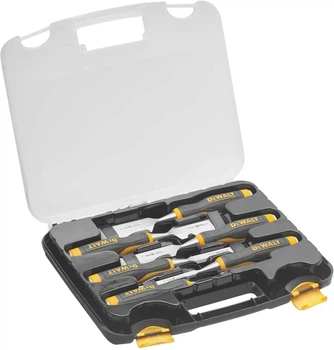 Набор стамесок DeWALT, 6 шт: 6, 13,1 9, 25, 32, 38 мм в пластиковом кейсе DWHT16852-9