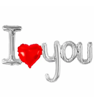 Воздушные шарики "I love you", 54х97 см