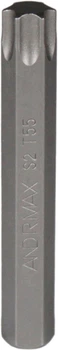 Насадка для отвертки T55 75мм. (Andrmax) TORX (бита) (107555T)