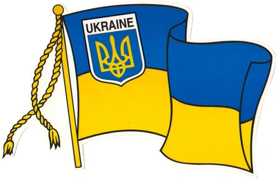 Наклейка UA (прапор) (13,5х9,5) 1-43