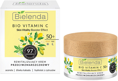 Krem do twarzy Bielenda Bio Vitamin C rewitalizujący przeciwzmarszczkowy 50+ dzień/noc 50 ml (5902169045401)