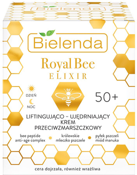 Krem do twarzy Bielenda Royal Bee Elixir 50+ liftingująco-ujędrniający przeciwzmarszczkowy na dzień i noc 50 ml (5902169045470)