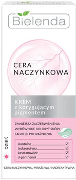 Krem do twarzy nawilżający Bielenda Cera Naczynkowa z korygującym pigmentem na dzień 50 ml (5902169036034)