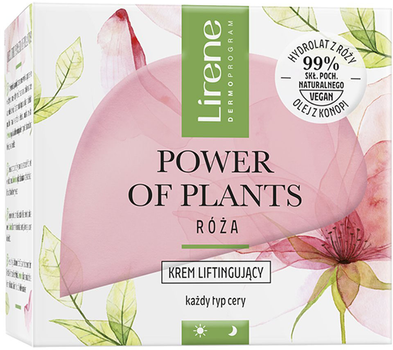 Krem do twarzy Lirene Power of Plants liftingujący Róża 50 ml (5900717077317)