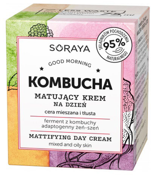 Крем для обличчя Soraya Kombucha матуючий денний для комбінованої та жирної шкіри 75 мл (5901045086125)