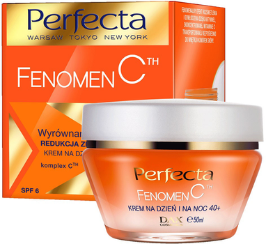 Крем для обличчя Perfecta Fenomen C вирівнюючий тон шкіри ніч/день 40+ 50 мл (5900525042217)